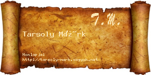 Tarsoly Márk névjegykártya