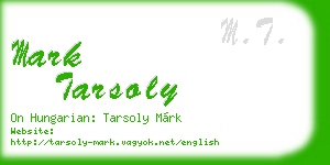 mark tarsoly business card